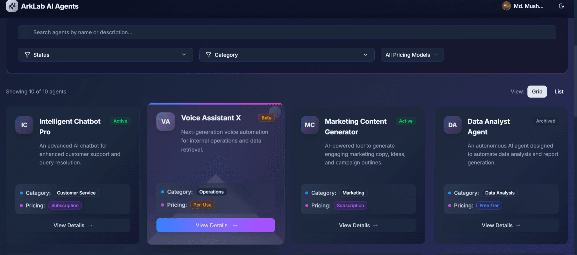 ArkLab AI Agents Catalog
