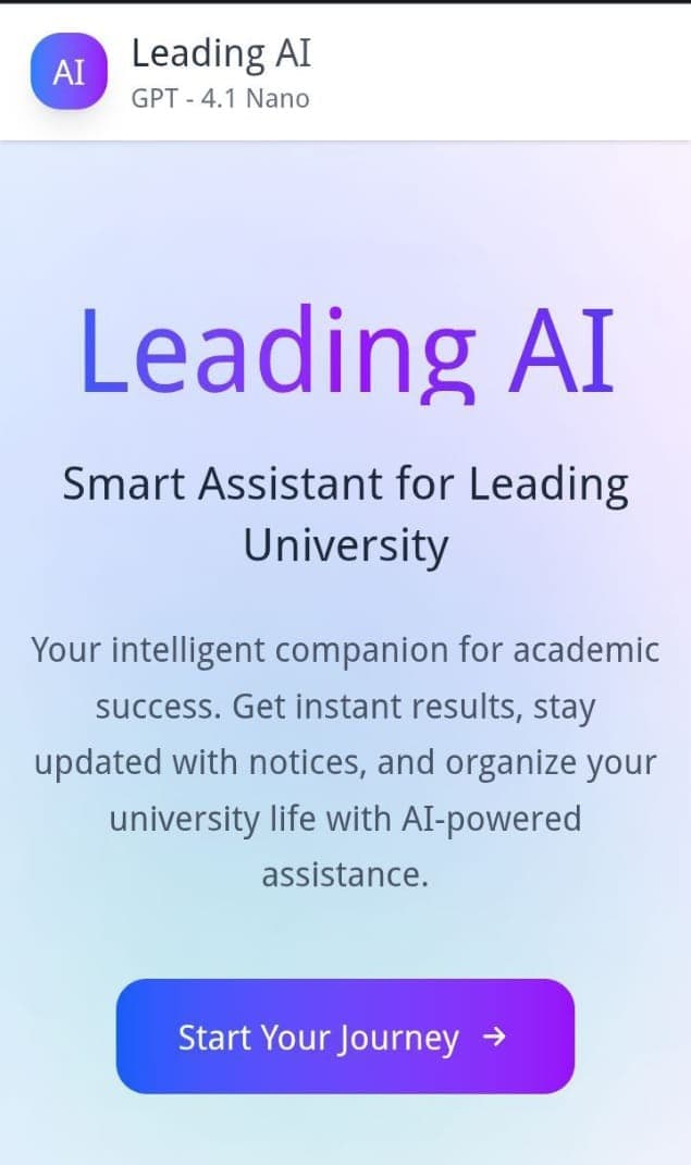 LeadingAI: AI-Powered Agentic Chatbot 3